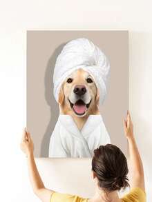 Portrait d'animal de compagnie personnalisé - Œuvre d'art drôle de chien dans la baignoire, cadeau personnalisé, portrait d'animal de compagnie personnalisé avec citations personnalisées, portrait de chien personnalisé basé sur une photo, portrait d'animal de compagnie numérique, cadeau pour maman de chien, cadre commémoratif pour animal de compagnie, art de chat personnalisé - Multicolore - Voir 7