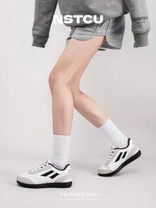 NSTCU Retro Canvas Sneakers For Women 2026 New Summer Lightweight Platform Casual Shoes Versatile White & Black - Black and White - View 4