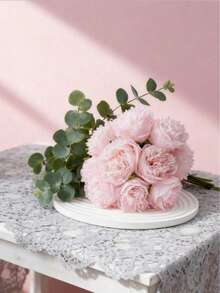 5 piezas de flores de peonía de seda artificial con hojas, flores falsas de color rosa claro para bodas, hogar, oficina, fiestas, alféizar de ventana, mesa de comedor, ramos de novia DIY, decoración de arcos, decoración de primavera para interiores/exteriores, Día de San Valentín, Día de la Madre, decoraciones de aniversario, regalo para mujeres, mamá, papá - Rosa - Ver 5