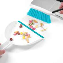 NACENA Handheld Dustpan And Broom Set – Mini Compact Brush Combo For Desktop, Sofa, Car & Kitchen Crumbs Small Cleaning Tool With Stiff Bristles, Blue - Blue - 查看 4