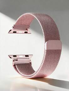 时尚金属米兰尼斯表带，兼容 38mm–49mm，磁吸式不锈钢表带，男女通用，可替换表带，兼容 SE Ultra Series 11 10 9 8 7 6 5 4 3 2 1 - 轉接頭款米蘭 - 查看 11