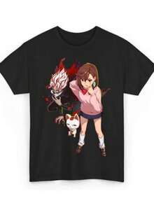 Dandadan Ken Takakura * Momo Ayase Anime T-Shirt Unisex9 - Black - View 1