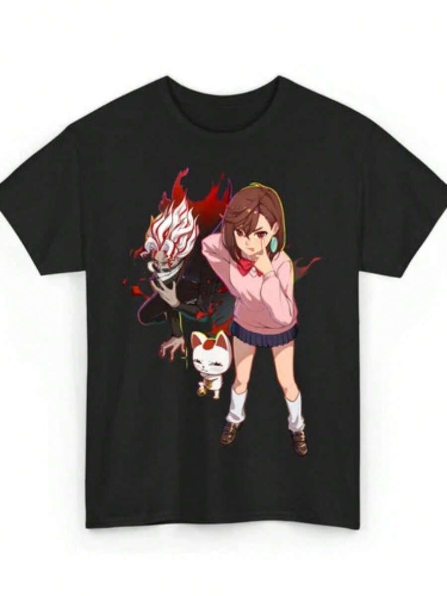 Dandadan Ken Takakura * Momo Ayase Anime T-Shirt Unisex9 - Black - View 1