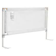 Bettgitter, Bettschutzgitter mit verstärktem Eisenrohr und Oxford-Stoff, Kinderbettgitter, Babybettgitter, Kinderbettschutzgitter, Rausfallschutz für Kinderbett, Etagenbett, 200 x 68-89 cm - 200 x 68-89 cm - Übersicht 8