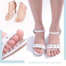 1 Pair Self-Adhesive Anti-Slip Stickers, Suitable For High Heels, Providing Quality Anti-Slip, Soft And Comfortable - Clear - View 3
