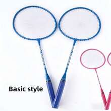 2pcs Badminton Rackets With Foam Grips, Training Badminton Racket Set, Multiple Styles Available. - Random Color - View 4