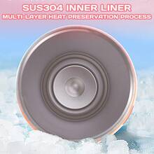 Drinking Bottle, Water Bottle, Coffee Mug, Travel Mug, Drinking Bottle With Straw, Made Of Stainless Steel, Bottle, Drinking Cup, Cup, Ice Cold, Take The Handle And The Straw, Double Feedback Effect, The Selection Is Colored - Rose Red - View 5