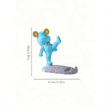 1pc Cute Bear Shape Phone Stand Decoration, Compatible With Both Mobile Phone And Tablet, Suitable For Desk, Bedside, Living Room, Study, Bedroom, Gift, Etc. Birthday Gifts Graduation - 彩色 - 查看 7