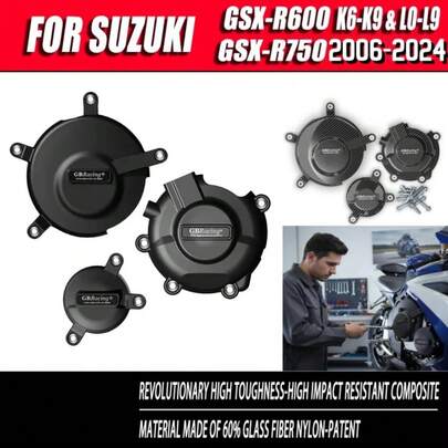 Tấm bảo vệ động cơ GBRacing dành cho xe máy Suzuki GSX-R600 GSX-R750 K6 K8 K11 2006-2025, Phụ kiện/Phụ tùng xe máy, Tấm bảo vệ động cơ chống va đập, Phụ kiện bảo vệ động cơ xe máy chống trầy xước, Tấm bảo vệ động cơ xe thể thao vừa vặn hoàn hảo.