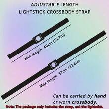 K-Pop Lightstick Strap, K-Pop Lightstick Shoulder Strap, K-Pop Portable Display Activity Crossbody Strap, Adjustable Body Carrying Strap Suitable For Universal K-Pop Lightstick, K-Pop Lightstick Accessories Suitable For Concert Essentials, Suitable For Parties, Games And Events, Suitable For Skz//Stray Kidz//Twice///Txt//Gdragon//Exo/Aespa/Army Bomb/Official Lightstick, Lightstick Not Included. - 粉色 - 查看 3