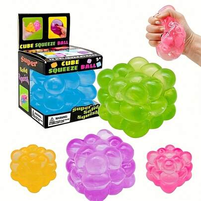 3D Maltose Cartoon Pendant Simulation Cube Pinch Release Toy, Endless Pinch And Play Party Gift, Toy, Gift, Easter Outdoor/Party Supplies