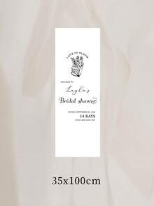 1pc Custom Wedding Welcome Banner, Custom Text,Custom Text Bridal Shower Banner, Bachelorette Party Backdrop Decoration,Minimalist Wedding Entrance Decoration - Multicolor - View 25