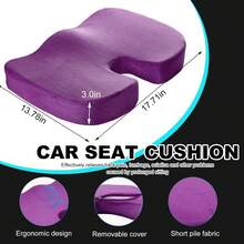1pc Memory Foam Office/Home Computer Seat Cushion Set, Ergonomic Buttocks Pad - Standard - View 14
