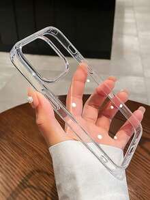 Minimalist Transparent Acrylic Phone Compatible With 16 Pro/16/16 Pro/16 Plus/15/15 Pro/15 Pro/15 Plus/11/12/13/14 Pro/XS/XR/11 Pro/11 Pro/12 Pro/12 Pro/13 Pro/13 Pro/Plus/14 Pro/14 Pro/14 Plus/Plus/8 Plus/8/SE2 Soft Cover Waterproof Shockproof Anti-Fall Scratch Resistant - 1pc - 查看 1
