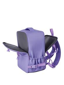 Ba lô du lịch cỡ lớn kiểu Preppy, có ngăn đựng giày riêng biệt, vali cố định dành cho học sinh. - Màu tím - Xem 9