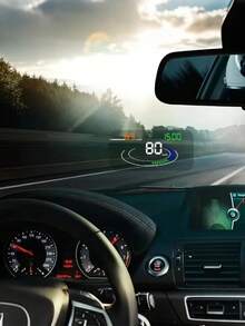 1 miếng phim phản quang trong suốt HD dành cho màn hình hiển thị HUD trên ô tô, dán kính chắn gió cho hệ thống định vị HUD, nhìn rõ cả ngày lẫn đêm. - A - Xem 4