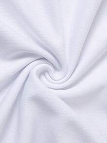 AnChiStreetwear - 大码男士意大利国旗及英文文字休闲短袖Polo衫，适合街头服饰、户外及日常穿着 - 白色 - 查看 6