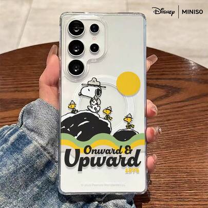  Ốp lưng điện thoại từ tính trong suốt MINISO Snoopy Onward & Upward cho Samsung S26 Ultra/S26 Edge/S26 Plus/S26/S25 Ultra/S25 Plus/S25/S25FE/S25Edge/S24Ultra/S24Plus/S24/S24FE/S23FE/S23Ultra/S23Plus/S23/S22Ultra/S22Plus/S22/A15/A16/A17/A35/A36/A37/A54/A55/A56/A57 Quà tặng Giáng sinh cho bạn gái