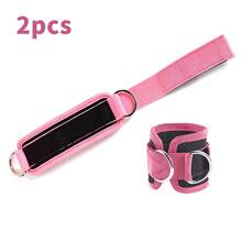 2pcs Adjustable Ankle Straps With D-Ring, Leg & Ankle Support For Fitness Exercises, Breathable Ankle Brace, Gym Accessories For Leg And Glute Workouts, Suitable For Dumbbell, Exercise, Home Fitness, Women - Multicolor - View 11
