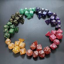Easytoday High Quality New 7-Piece Star Engraved Dice Set, Novel Acrylic Dice Suitable For Board Games - Multicolor - View 5