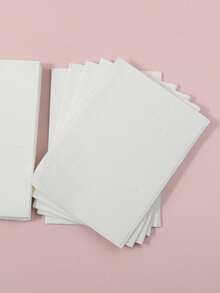 50pcs/Pack Disposable Waterproof & Anti-Stain Nail Art Desk Mat - White - View 2