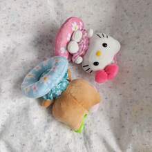 Sanrio 1pc Hawaiian Black Skin Swim Ring Hello Kitty Plush Doll Pendant Cartoon KT Cat Doll Backpack Charm Children's Plush Doll Bag Accessory Holiday Gift - Multicolor - View 8