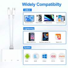 Plug And Play Universal Card Reader, Camera Multi-Storage Adapter, SD/TF Card Slot/USB3.0/Type-C/Lighting OTG USB Camera Card Reader & Viewer, Compatible With IPhone, - View 10