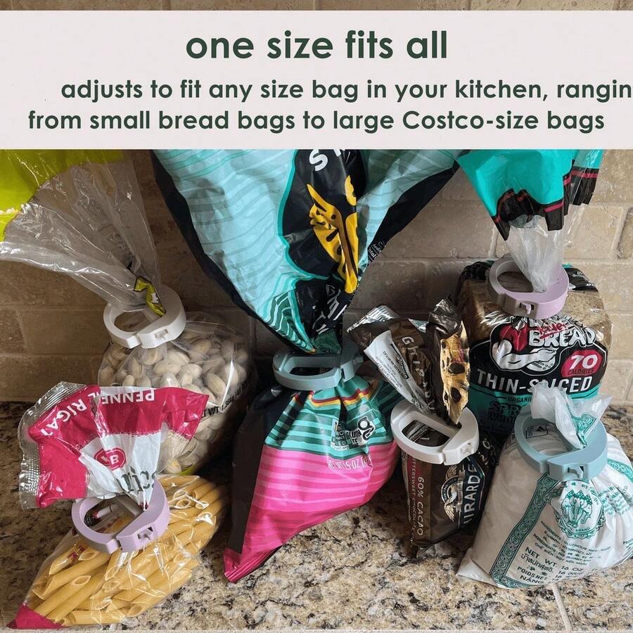 3 Pieces Of Multi-Color Magnetic Food Bag Sealing Clip, Airtight Sealing For Snacks And Milk Powder To Keep Food Fresh, Kitchen Storage Organizer, Household Small Tool Magnetic Food Sealing Clip, Reusable Moisture-Proof Snack Bag Sealing Machine, Portable Kitchen Storage Clip For Milk Powder, Coffee, Pet Food, And Household Kitchen Small Tools - 3pcs - 查看 1
