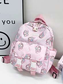SANRIO 1 Ba lô in hình hoạt hình Hello Kitty & Kuromi kiểu mới dễ thương, thẩm mỹ Kawaii, dung tích lớn, nhẹ, thích hợp cho học sinh đi học hàng ngày, đi làm, du lịch, hoạt động ngoài trời, đeo vai điều chỉnh được, túi xách di động - Một phong cách - Xem 5