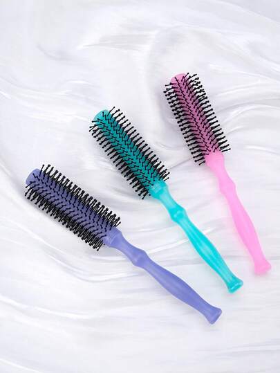 Lược chải tóc gỡ rối ngẫu nhiên, lược tròn tạo kiểu, lược cuộn dùng cho máy sấy và uốn tóc, tay cầm chống trượt, phù hợp cho cả nam và nữ, lược chải tóc giúp massage da đầu, dùng cho tóc mỏng/xoăn/khô - sử dụng khi sấy tóc để tạo kiểu, uốn và làm khô tóc, lược cuộn dùng tốt với sáp, đất sét, sáp dưỡng râu, pomade, dùng được cả khi tóc ướt và khô.
