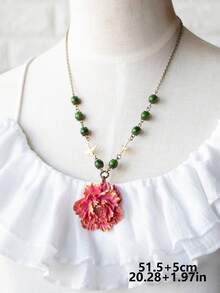 3pcs Elegant Bird & Rose Jewelry Set, Includes Geometric Beaded Chain, Metal Pendant, Earrings, Necklace, Suitable For Women's Daily, Party, Banquet, Date Wear, Valentine's Day Gift, Jewelry Gift, Daily Gifting - Multicolor - View 5