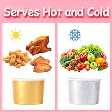 1. Holographic Silver Glitter Ice Cream Cups, 10pcs/20pcs/40pcs Set, 3oz Leak-Proof Disposable Dessert Bowls Suitable For Hot Or Cold Food, Birthday, Wedding, Party Supplies, Bridal Shower, Desserts, Popcorn, Yogurt And Party Favors - View 5