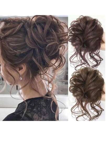 1 db elegáns, kócos konty hajgumi, női hajkiegészítő, mindennapi viseletre, kültéri formázáshoz és barkács frizurákhoz, ideális vastag, göndör hajra