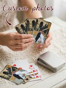Personalized Wedding Playing Cards, Customized Wedding Photo Playing Cards, Personalized Couple Playing Cards Set, Customized Photo Wedding Favors, Customized Couple Photo Playing Cards, Unique Wedding Guest Favors - Multicolor - View 2