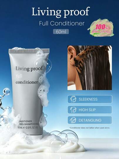 Living Proof 60ml Volumizing & Nourishing Hair Conditioner, Lightweight Non-Greasy Breathable Formula, Sili-CLONE™ Hair Technology, Doubles Hair Volume, Nourishing & Moisturizing, Silicone-Free, Suitable For Fine/Thin Hair Daily Use, Suitable For Beginners, Gift, Korean Beauty