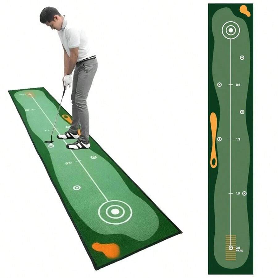Golf Putting Mat Green Indoor & Outdoor Golf Practice Mat Mini Training 50*300CM - Green - View 1