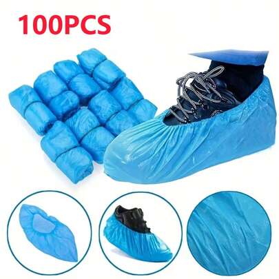 Bộ 80/160/240 chiếc bọc giày chống thấm nước dùng một lần, thích hợp cho việc vệ sinh, du lịch khách sạn, đạp xe ngoài trời, màu xanh dương giúp giữ giày khô ráo trong thời tiết mưa.