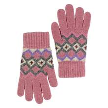 Sock Snob Sock Snob - Ladies Wool Gloves Winter Cute Fairisle Gloves For Cold Weather - Pink - View 3