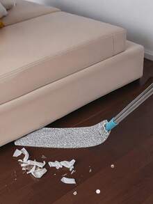 Cán bằng thép không gỉ có thể kéo dài, đầu lau có thể uốn cong, cây lau nhà bằng sợi microfiber có thể giặt và tái sử dụng, thích hợp để lau gầm giường, khe hở ghế sofa, trần nhà, cửa sổ và các khu vực khác trong nhà, nhẹ, dễ dàng làm sạch các khe hở, đa chức năng, chống trầy xước, bền. - Chổi lau bụi siêu mỏng - Xem 5