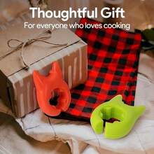 1pc Silicone Spoon Rest, Cute Devil Spoon Holder, Heat Resistant Pot Clip Rack, Flexible Kitchen Cooking Utensil Pot Clip Holder, Non-Food Contact - Default - View 6