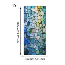 1pc Colorful Pebble Pattern Window Film, Static Cling Privacy Protection Film, Removable, Suitable For Bathroom, Kitchen And Living Room Glass Doors, Home Decor, Beautiful Indoor Decoration, Art Window Sticker - Multicolor - View 12