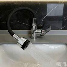 360° Swivel Flexible Kitchen Faucet - Single Handle Hot And Cold Water Mixer Tap, Polished Surface, Ceramic Valve And Base Mount, Suitable For Modern Kitchen/Bathroom - Multicolor - View 2