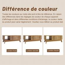 Coffee Table With Lifting Function, Wavy Design, Open Side Storage, Made Of Medium-Density Fiberboard, Modern Style. - Natural Wood Color - View 11