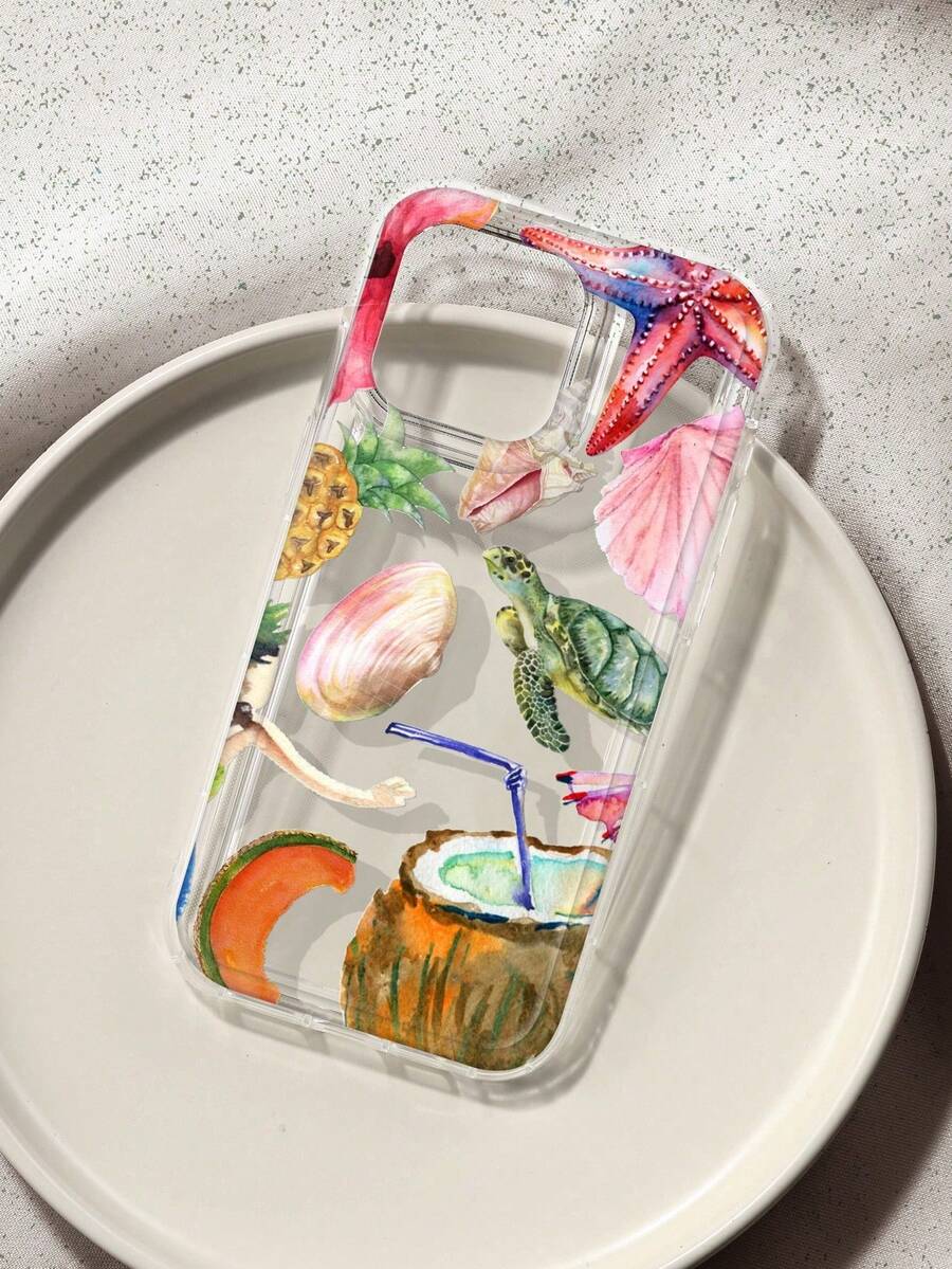 accesorios no incluidos funda transparente con diseño de flor de Ocean Design compatible con - Multicolor 4 - Ver 1
