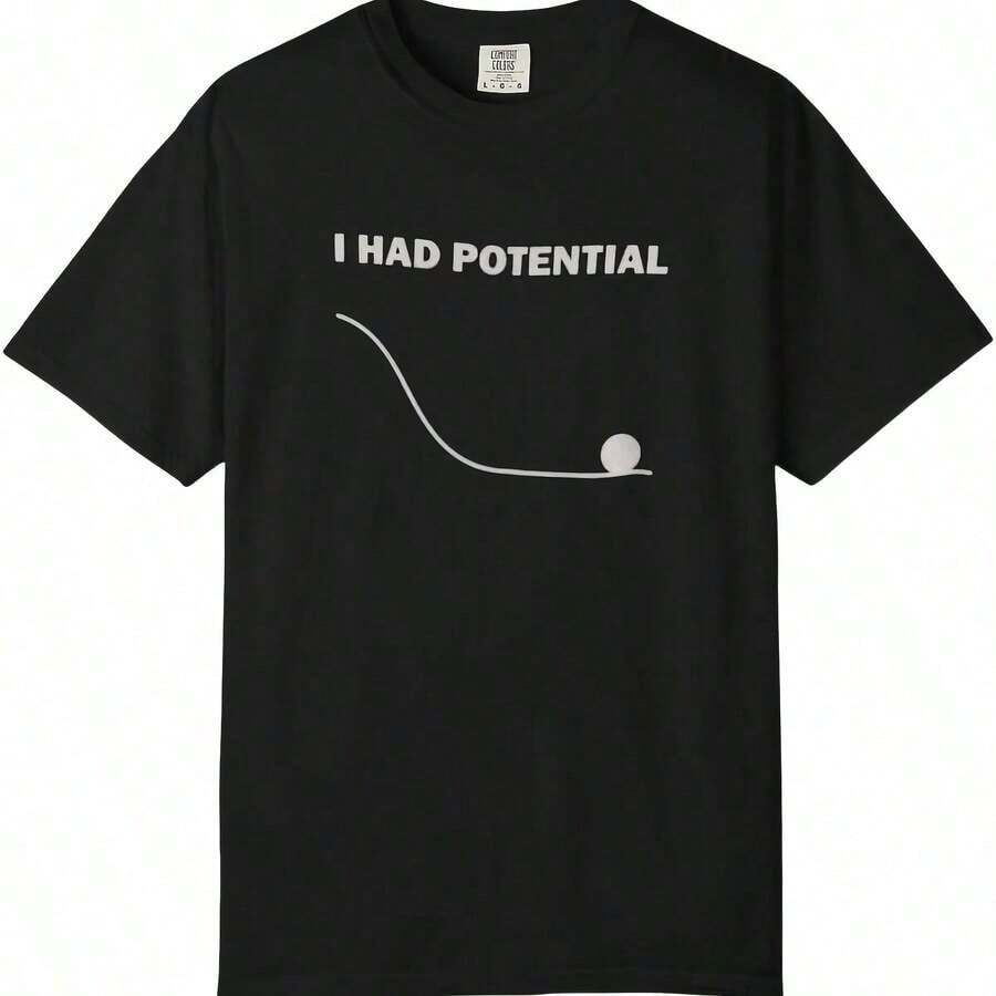 Project Hail Mary Grace Shirt, I Had Potential Tee, Funny Sci Fi Book Graphic T Shirt Multi - 黑色 - 查看 1