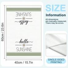 2pcs Kitchen Towels, Modern Kitchen Utensils Watercolor Green Leaf Floral Pattern Microfiber, 40*60cm Single-Sided Printed Dish Towels, Suitable For Restaurant Kitchen, Holiday Gift - Multicolor - View 2