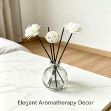 Varillas difusoras de ratán natural, set de accesorios de aromaterapia con flores secas - 5Pcs - Ver 4