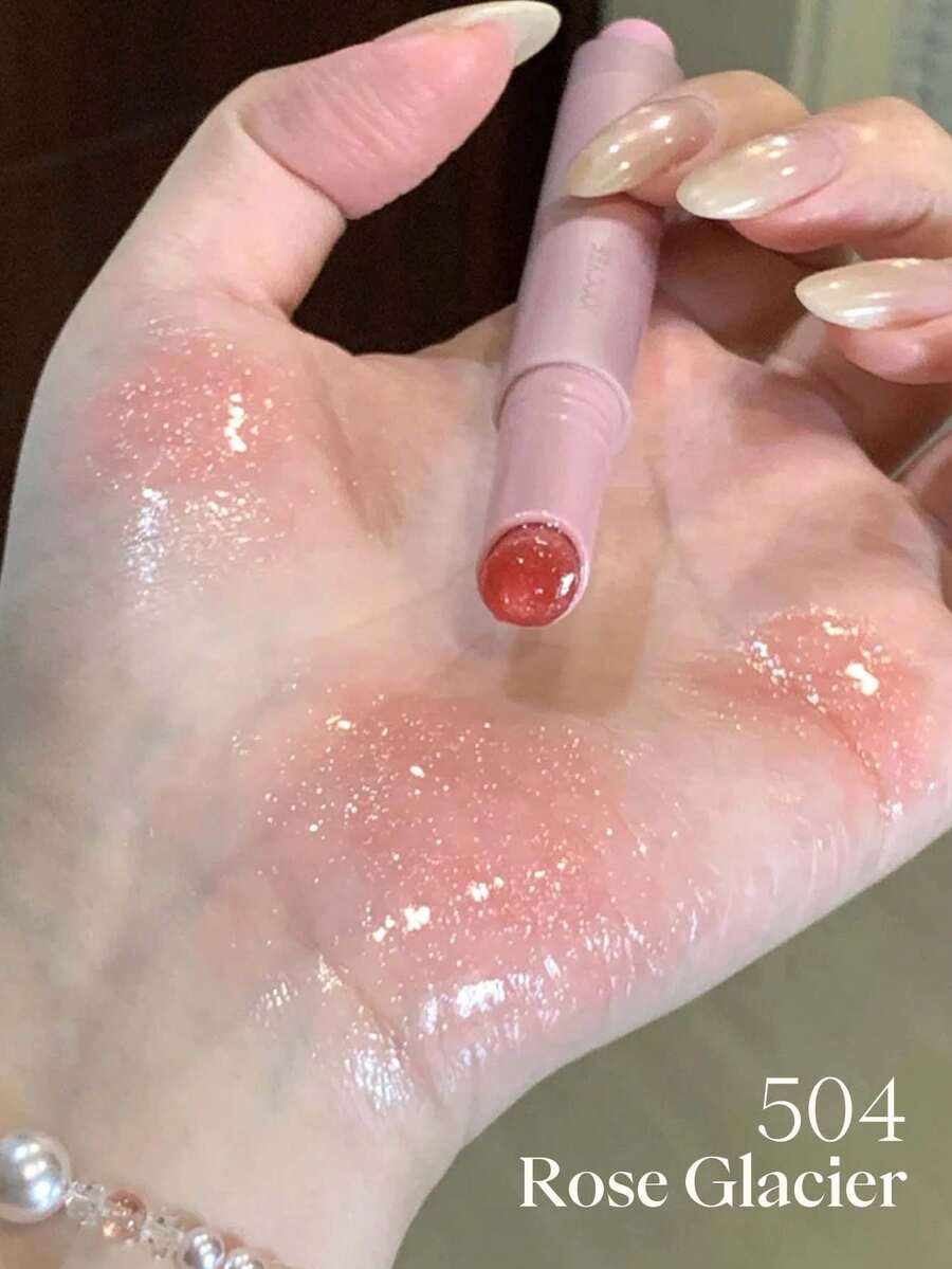 JOOCYEE GLOSSY ROUGE 2.0 升级版,不沾杯,镜面般光泽,不粘腻,滋润唇彩,打造自然裸妆效果,持久不晕染 - # 504Rose Glacier - 查看 1