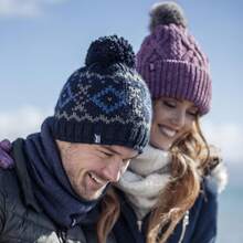 Heat Holders Heat Holders - Ladies Chunky Ribbed Cuffed Thermal Winter Pom Pom Bobble Beanie Hat With Fleece Lining - 奶油 - 查看 2