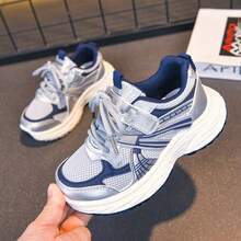 New Kids Thick Sole Athletic Shoes, Breathable Mesh Running Shoes Suitable For Boys And Girls, Non-Slip Lightweight Sports Training Shoes, Kids Casual Sports Shoes Suitable For School And Outdoor - Royal Blue - View 5